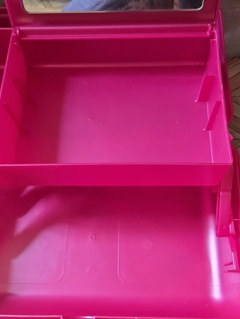 Vintage Y2K Caboodles Hot Pink Makeup Organizer Train Case Beauty Box